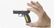 Caracal F pistol miniature model in hand